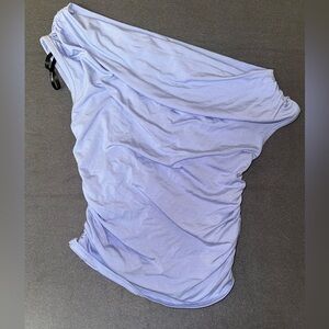 Forever 21 One Shoulder Slouchy Blue Top